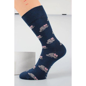 3 páry barevné ponožky zajíci, kočky, ježek