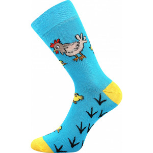 Barevné ponožky slepičky a kuřátka