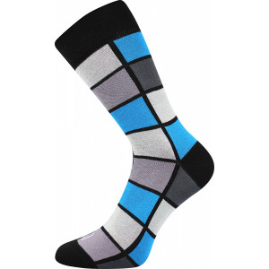 Barevné ponožky kostky modré