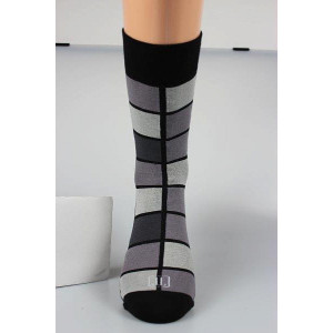 Barevné ponožky kostky šedé