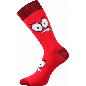 Barevné ponožky oči červená