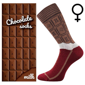 Barevné ponožky čokoláda milk