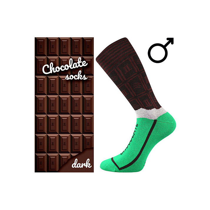 Barevné ponožky čokoláda dark