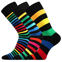 Barevné ponožky Deline pruhy mix 3 páry