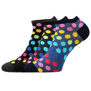 barevné ponožky puntíky A 3 páry
