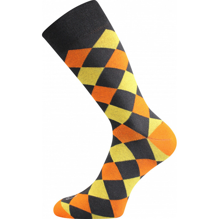 Barevné ponožky Wearel žluté kosočtverce
